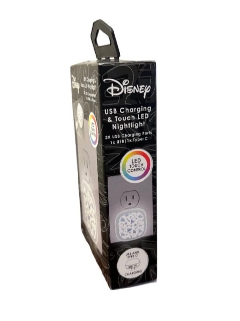 Disney Stitch 2x USB Charging Ports 1 X USB LED Nightlight Changing Colors New